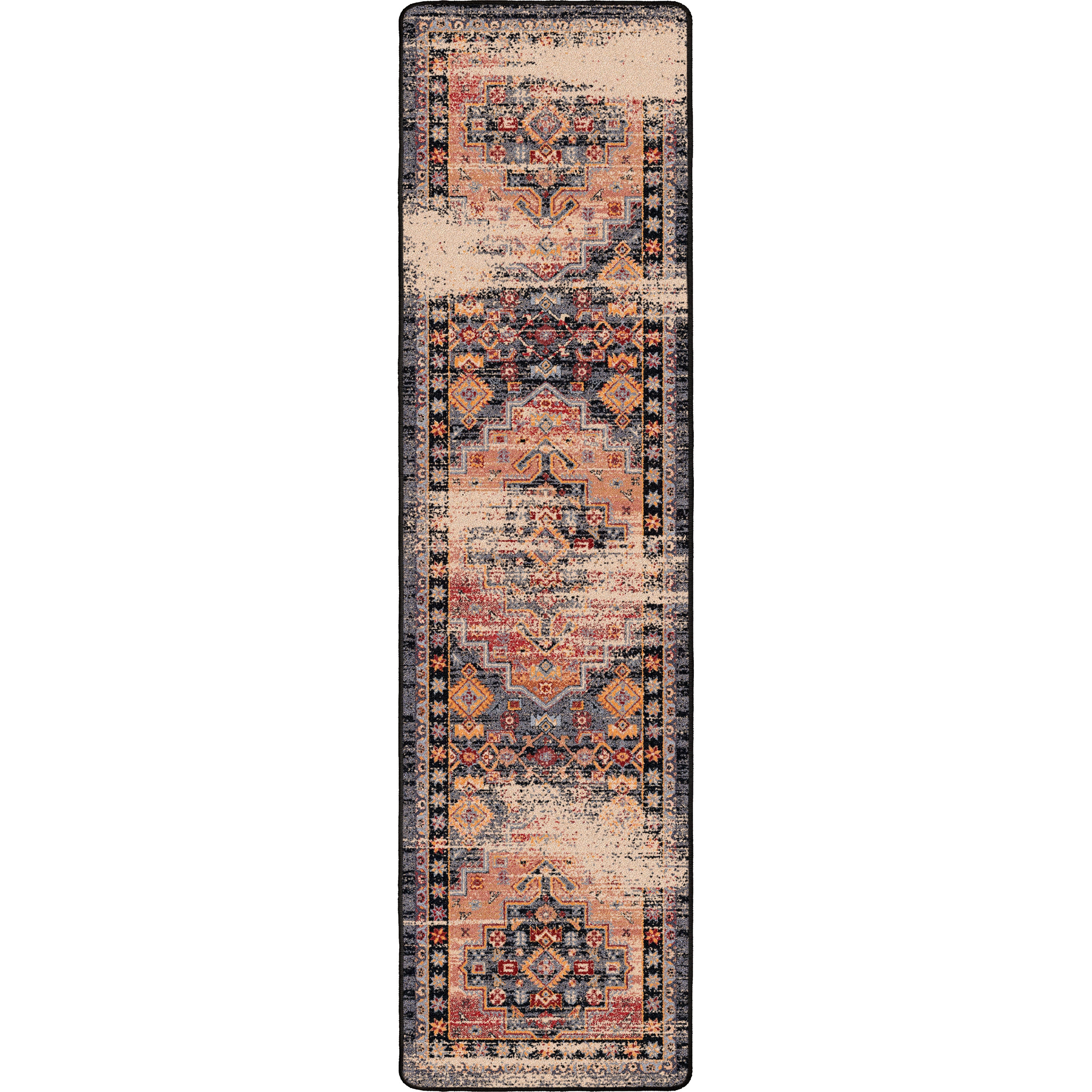 Persian Sunset- Distressed Area Rug