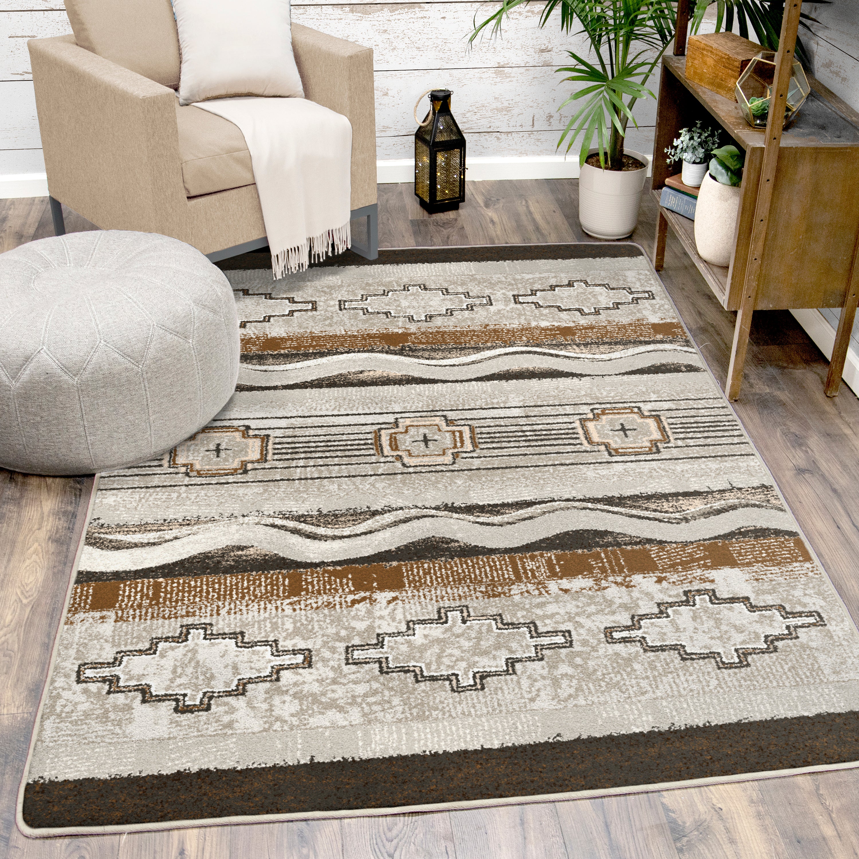 Old School Earthenware Area Rug