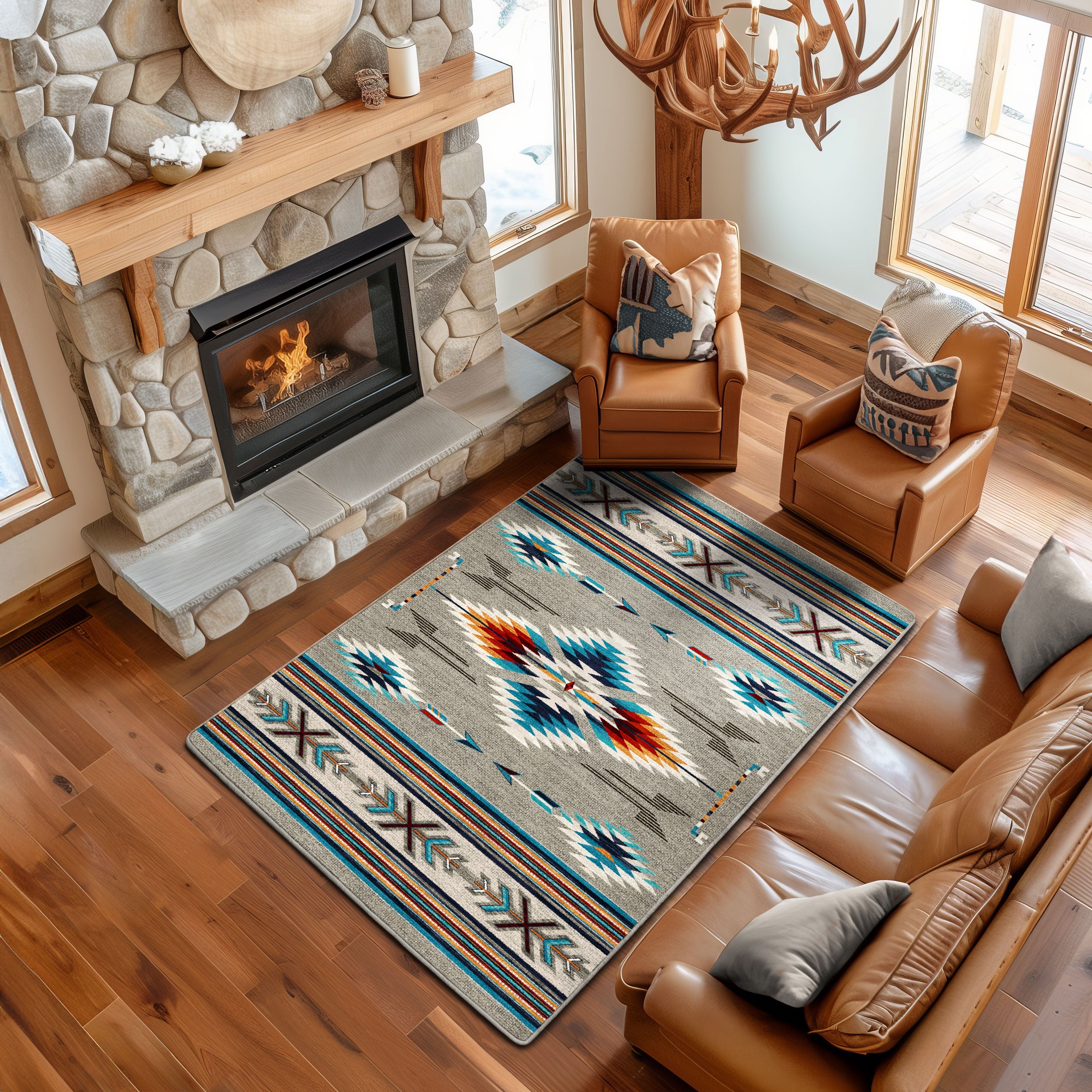 Painted Arrow Area Rug