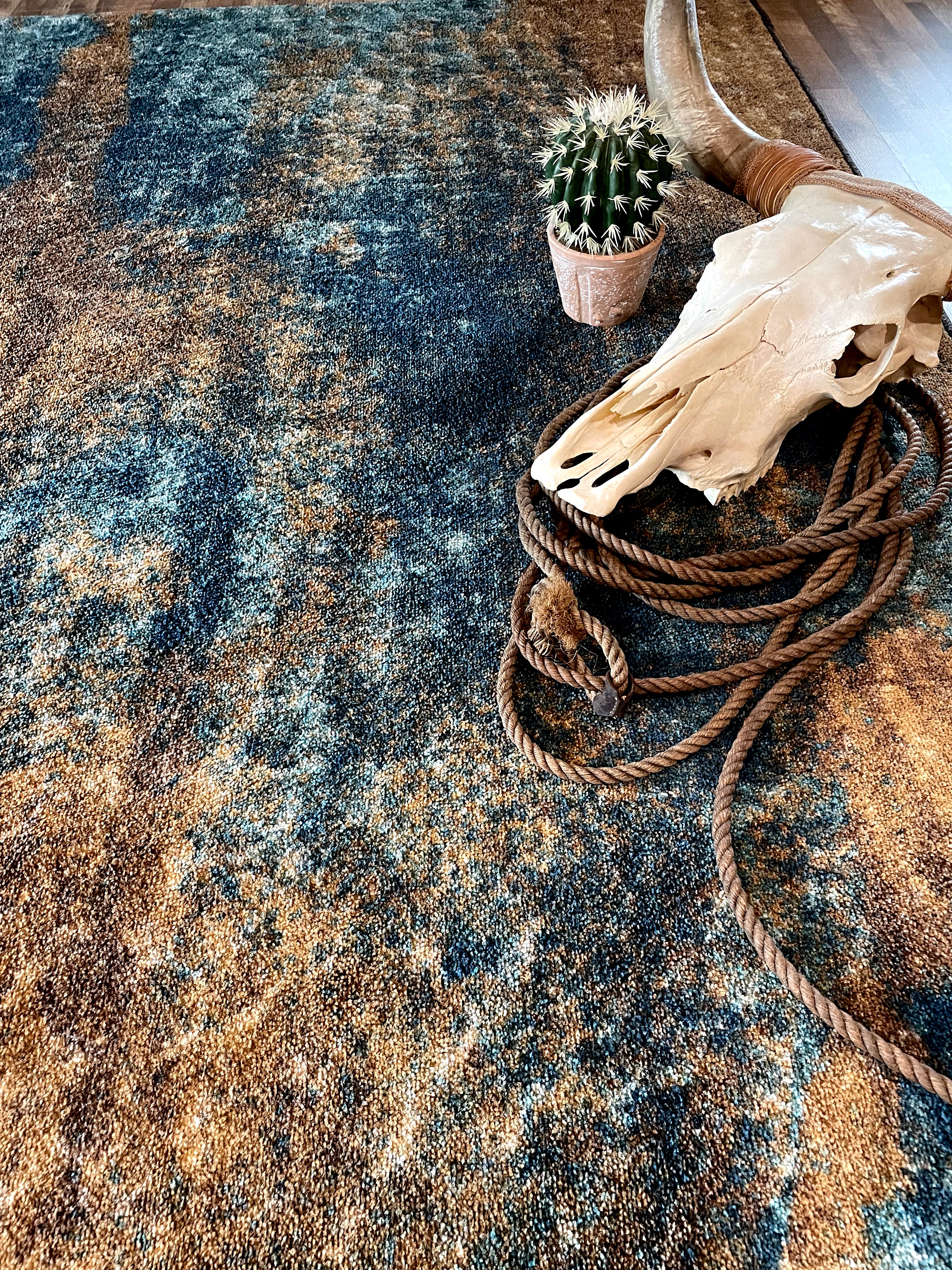 Turquoise Splash Area Rug