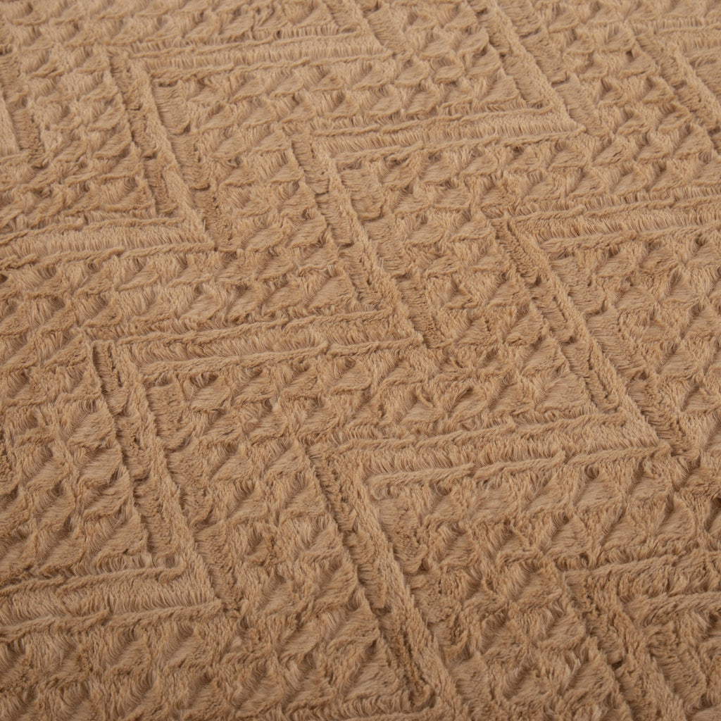 Tache Caramel Brown Faux Fur Throw Blanket