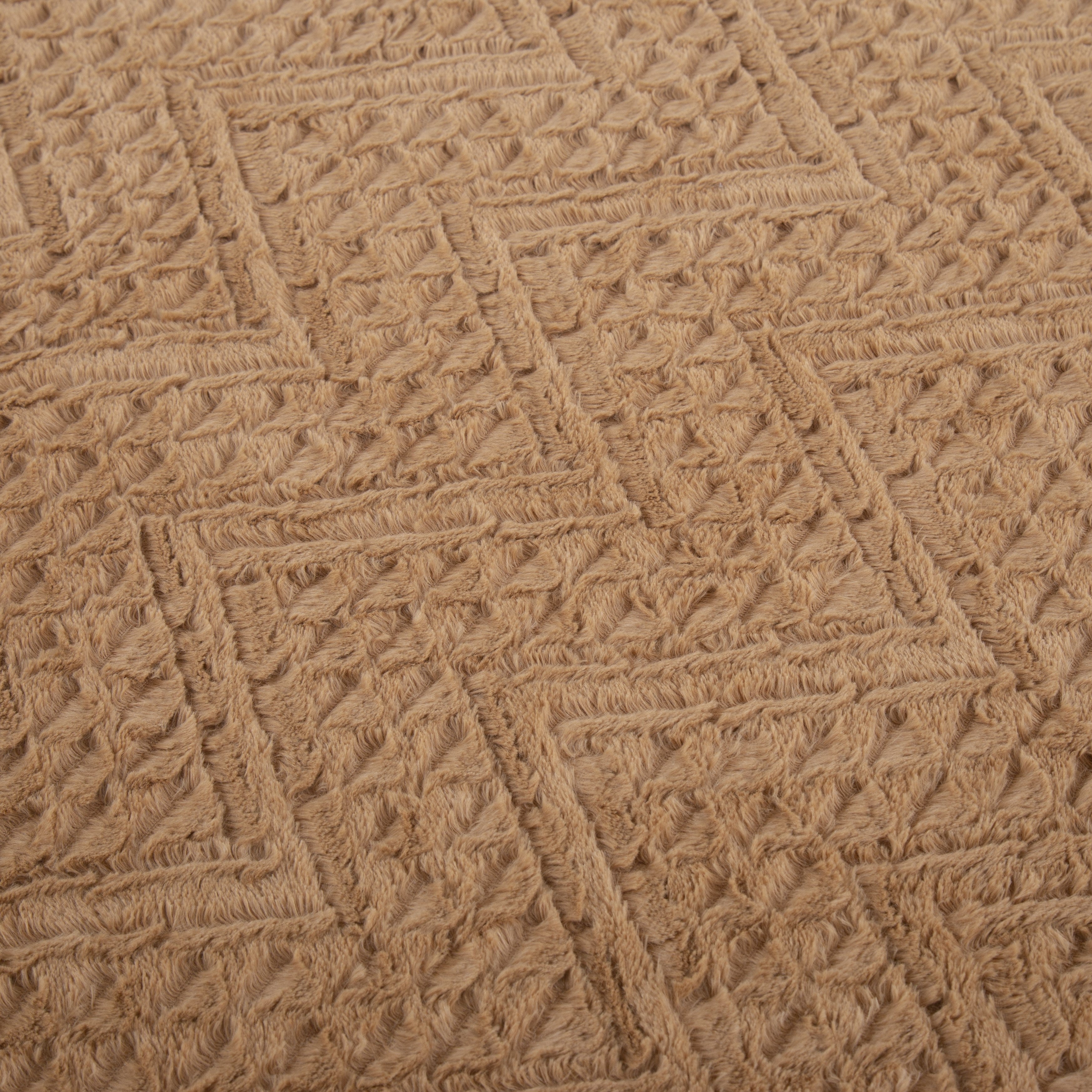 Tache Caramel Brown Faux Fur Throw Blanket