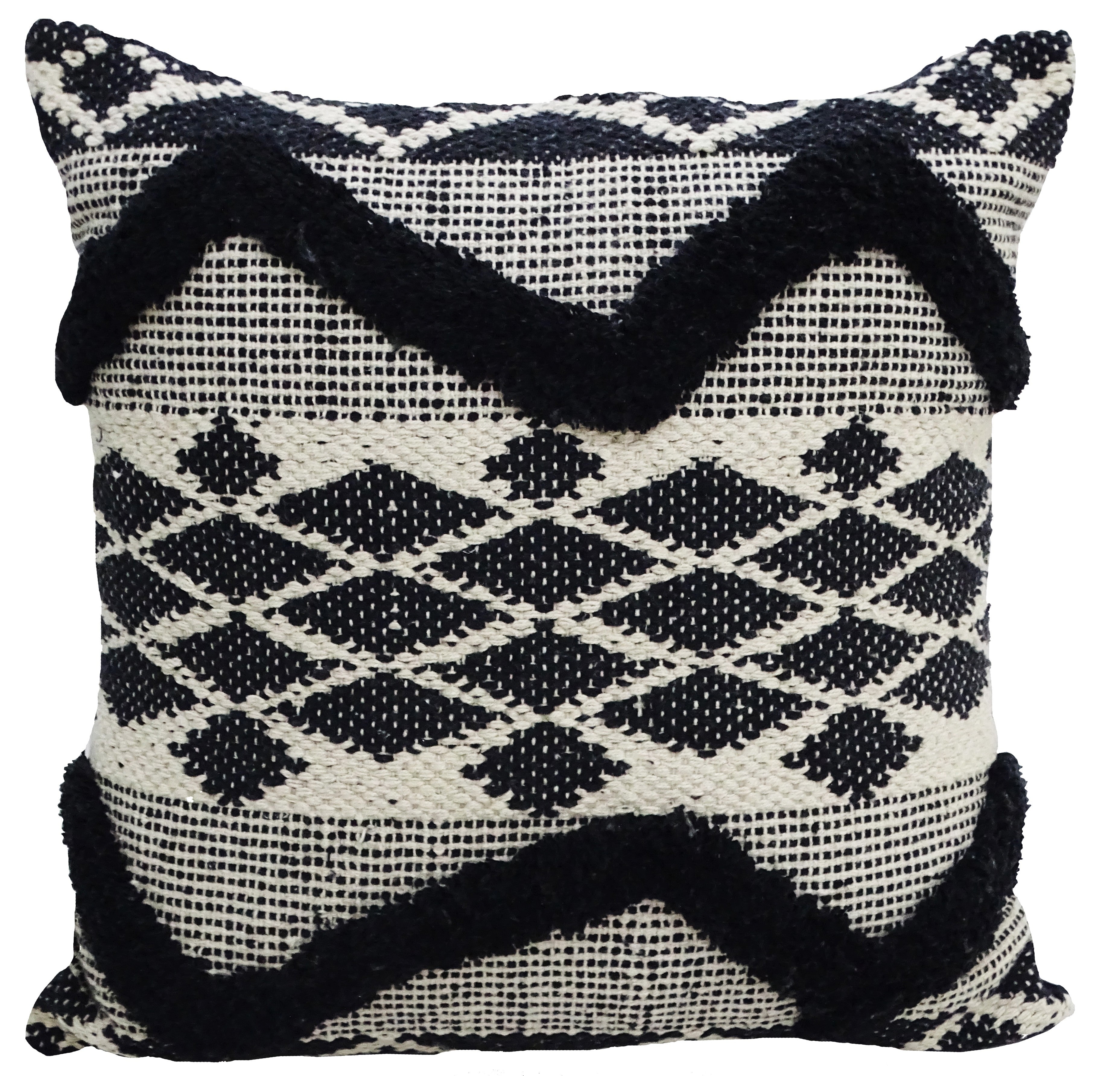 Decorative Tufted Chevron Pillow