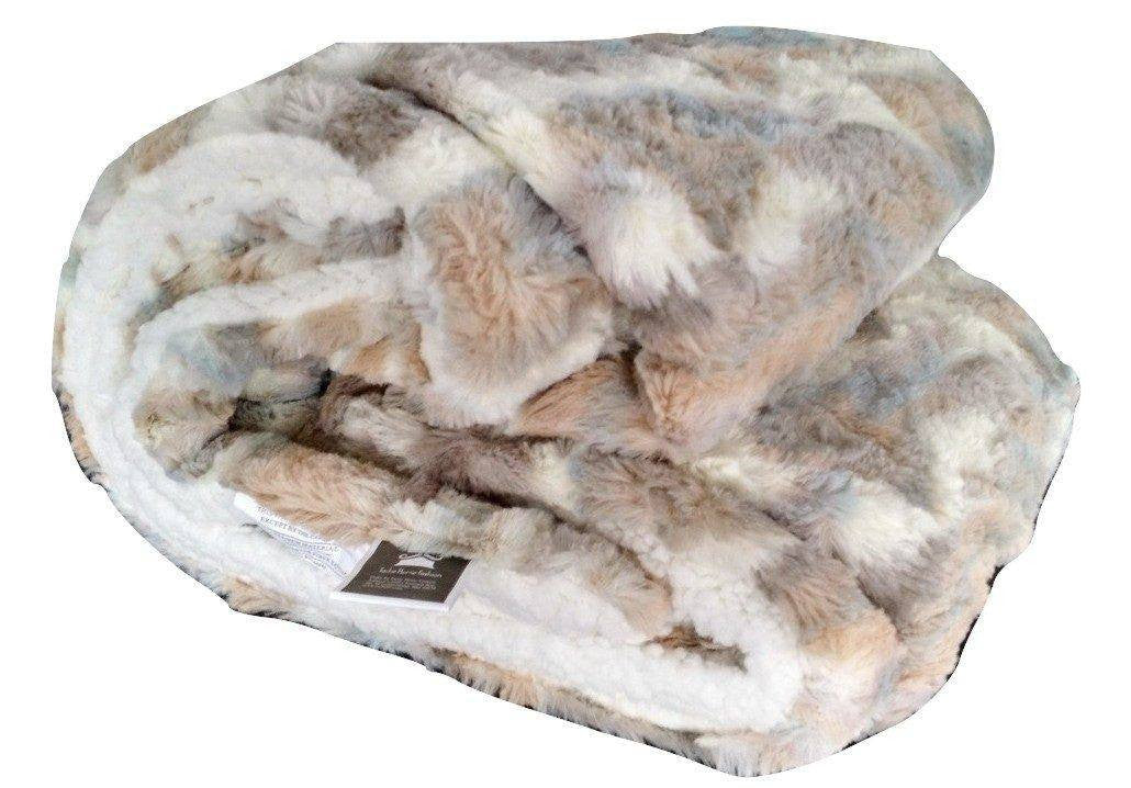 Tache Luxurious Russian Lynx Faux Fur Throw Blanket