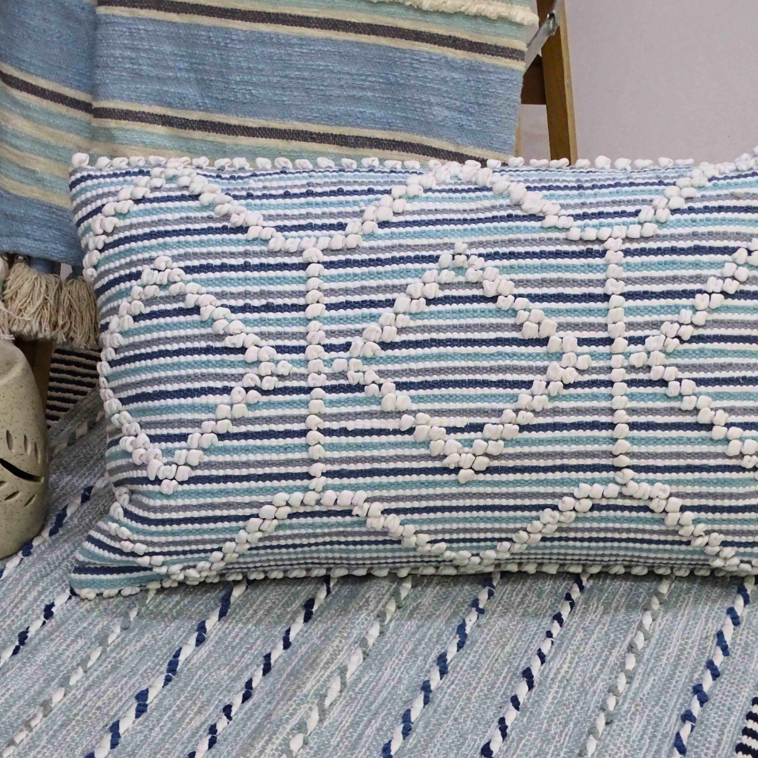 Coastal Mesa Handwoven Lumbar Pillow