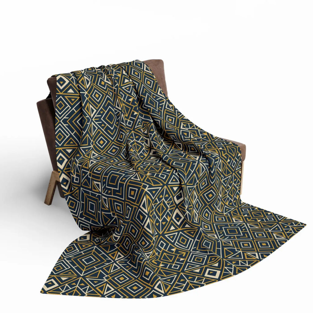Boho Geometric Arctic Fleece Blanket – Ultra Soft