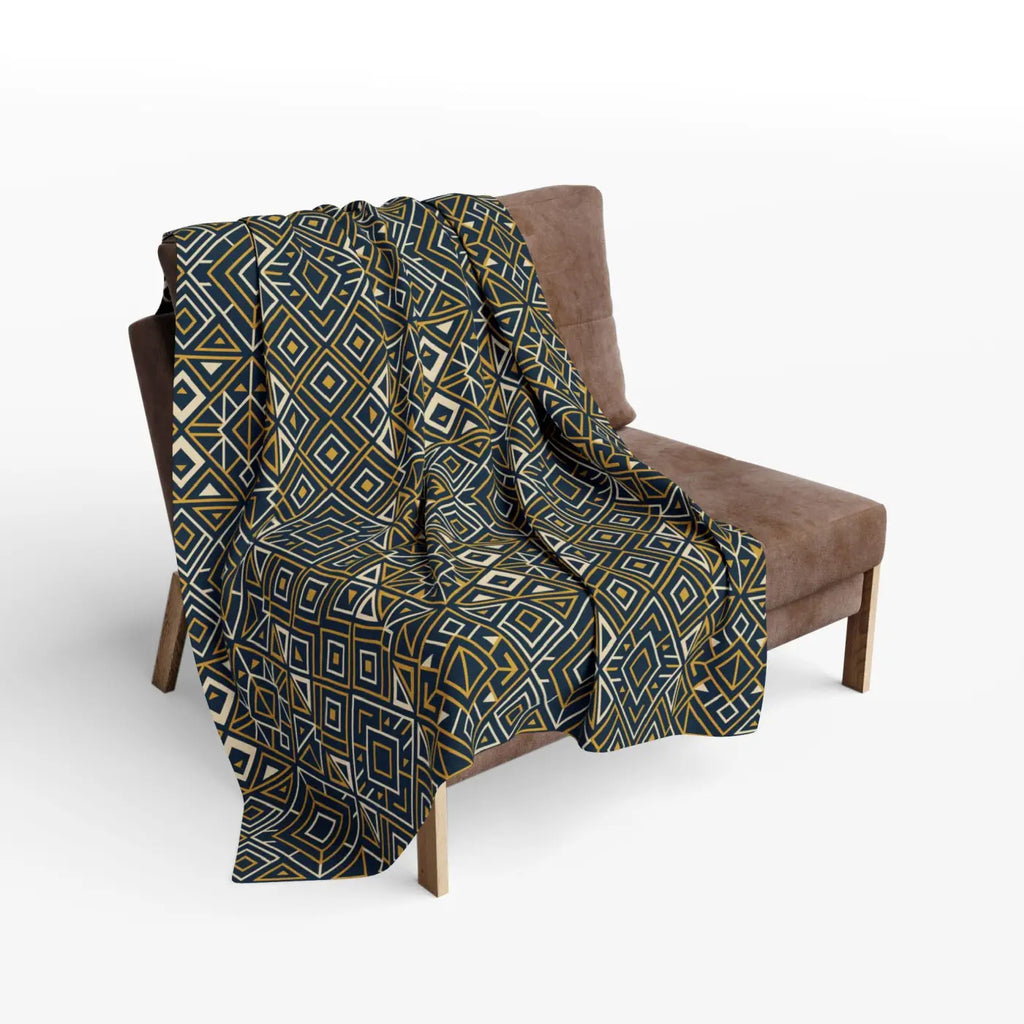 Boho Geometric Arctic Fleece Blanket – Ultra Soft