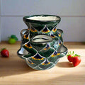 Talavera Strawberry Planter | Green Peacock Design