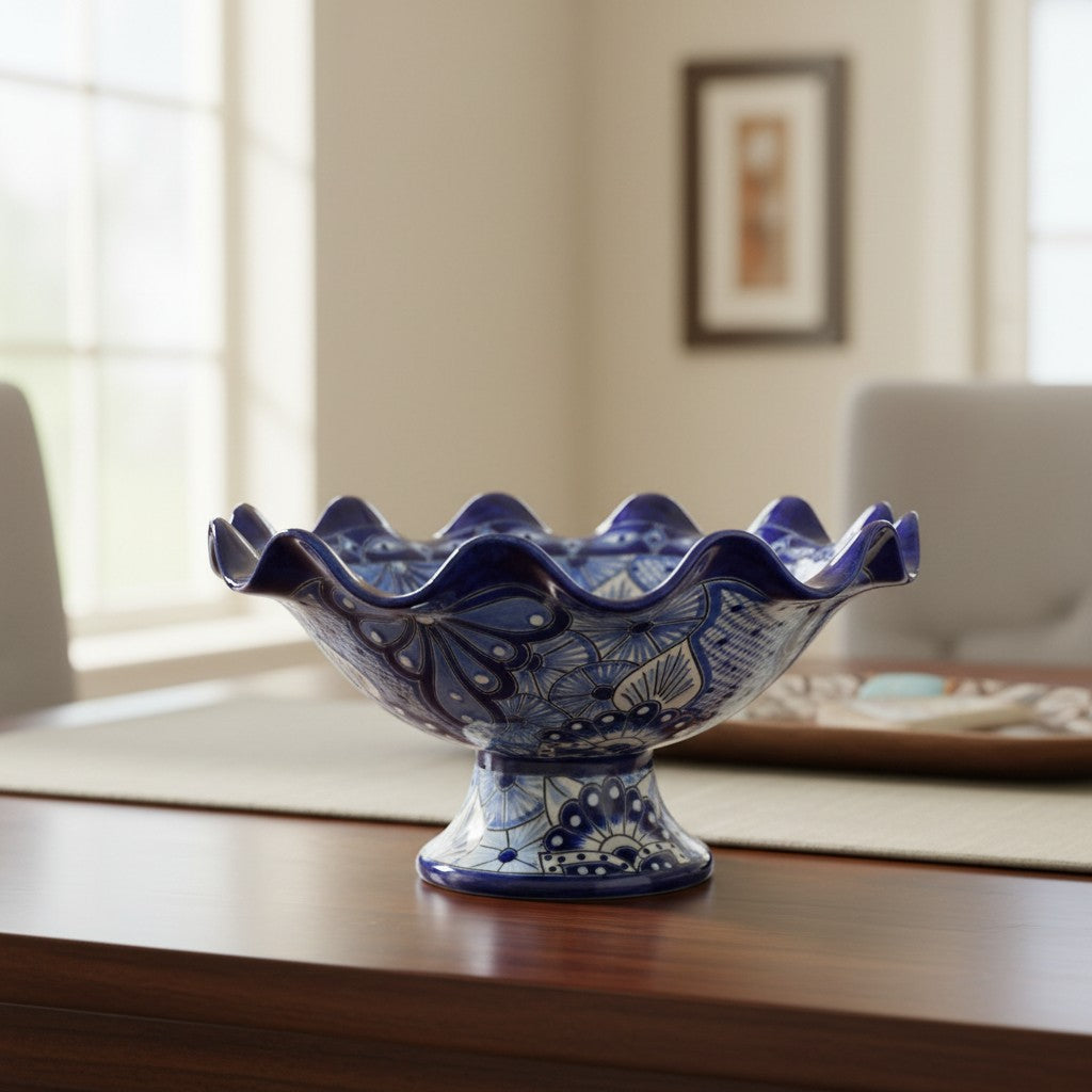 Talavera Fruit Basket | Hand-Painted Mexican Ceramic Centerpiece